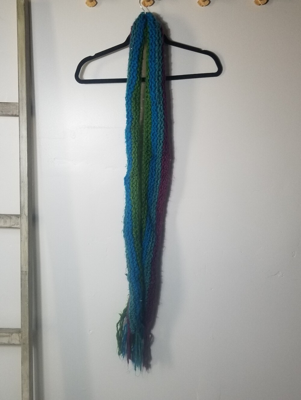 OLD NAVY GREEN, BLUE, AND PURPLE KNIT SCARF